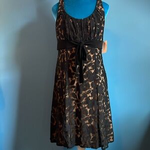 Black & Tan Lace Dress NWT